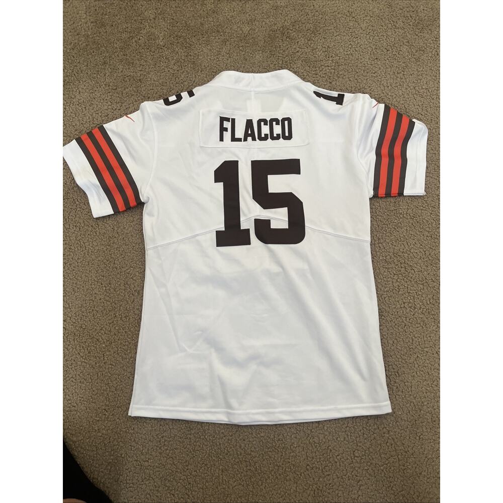 Nike Joe Flacco #15 Cleveland Browns Nike Youth Jersey Size XL. On Field - Picture 5 of 6